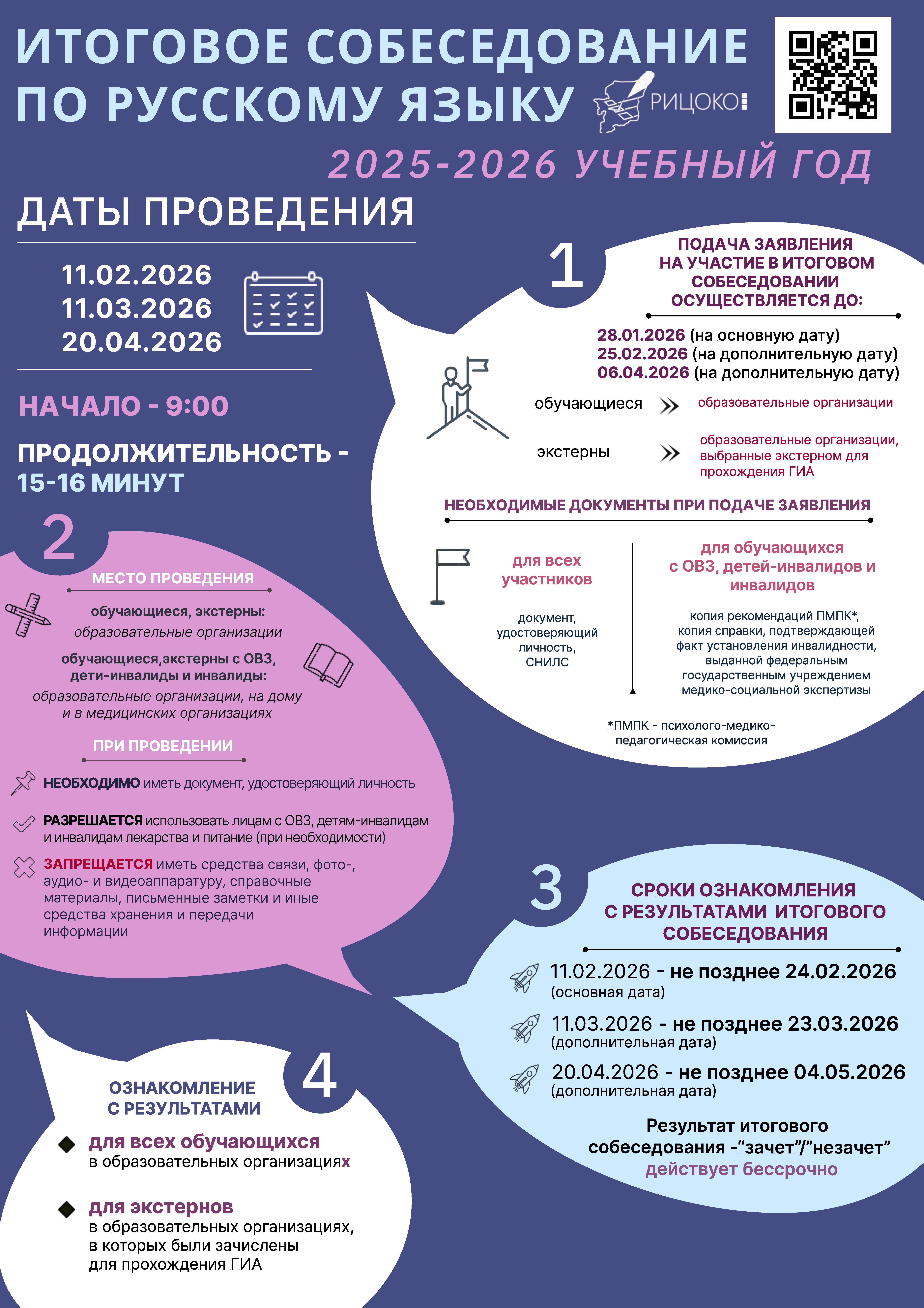 Итоговое собеседование по русскому языку в 2025-2026 учебном году